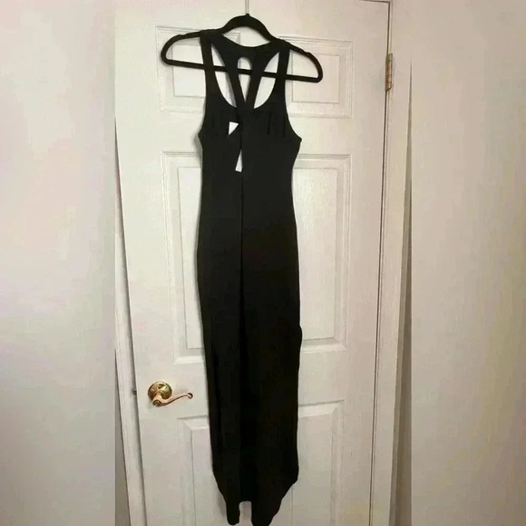 Lululemon Restore & Revitalize Black Maxi Dress Sleeveless Criss Cross - Size 6 - Picture 5 of 11